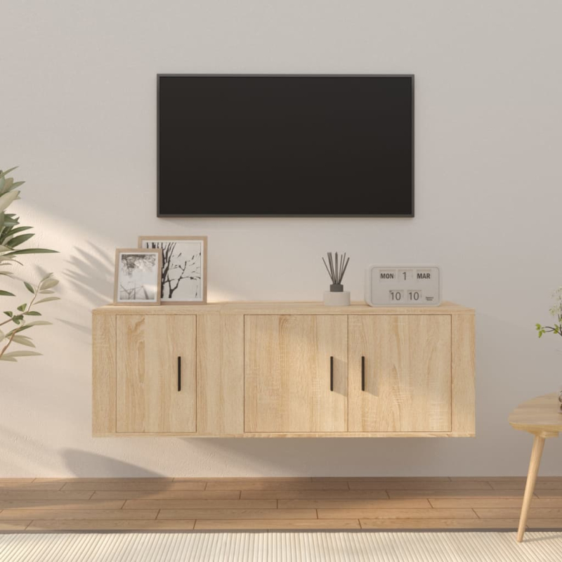 2-tlg. TV-Schrank-Set Sonoma-Eiche Holzwerkstoff