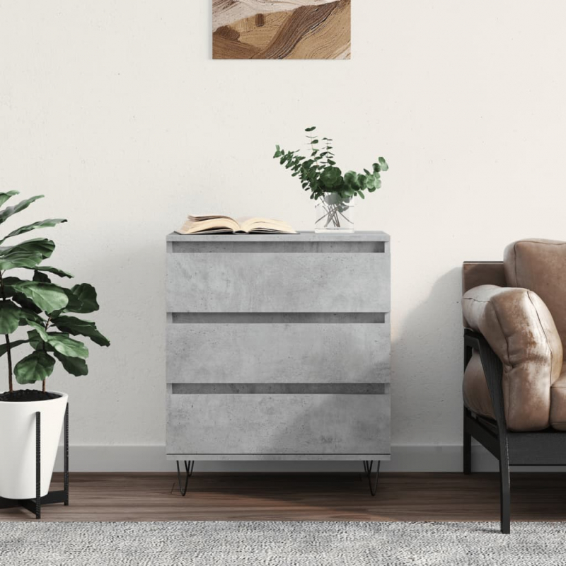 Sideboard Betongrau 60x35x70 cm Holzwerkstoff