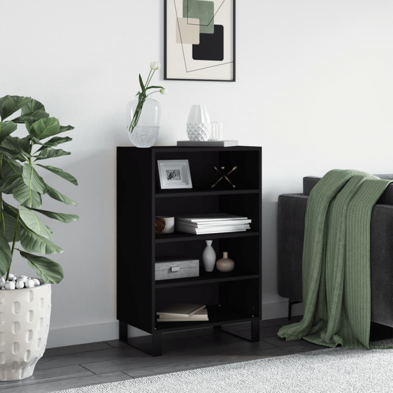 Highboard Schwarz 57x35x90 cm Holzwerkstoff