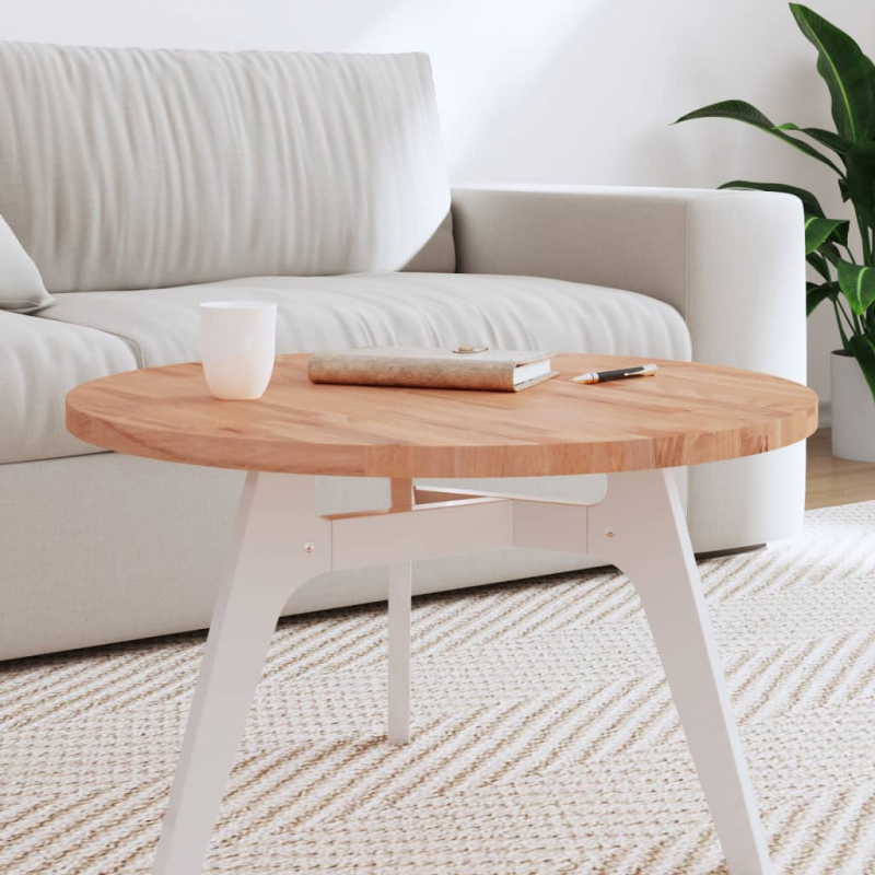 Tischplatte Ø70x2,5 cm Rund Massivholz Buche