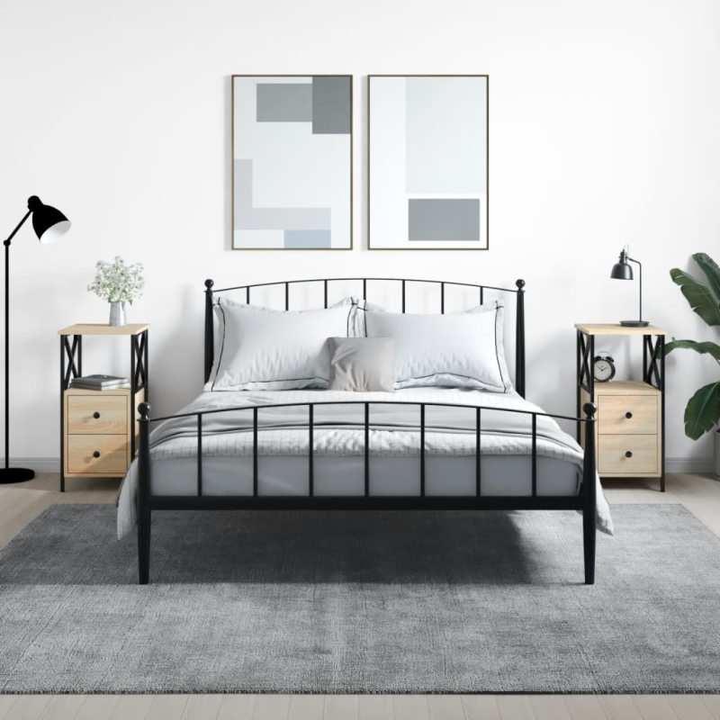 Nachttische 2 Stk. Sonoma-Eiche 34x35,5x70 cm Holzwerkstoff