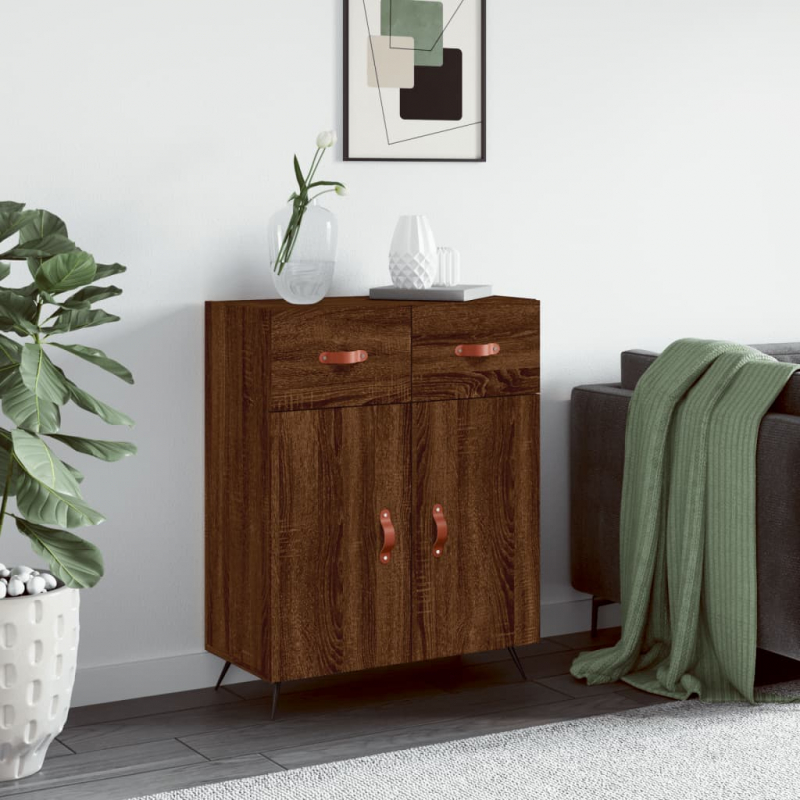 Sideboard Braun Eichen-Optik 69,5x34x90 cm Holzwerkstoff