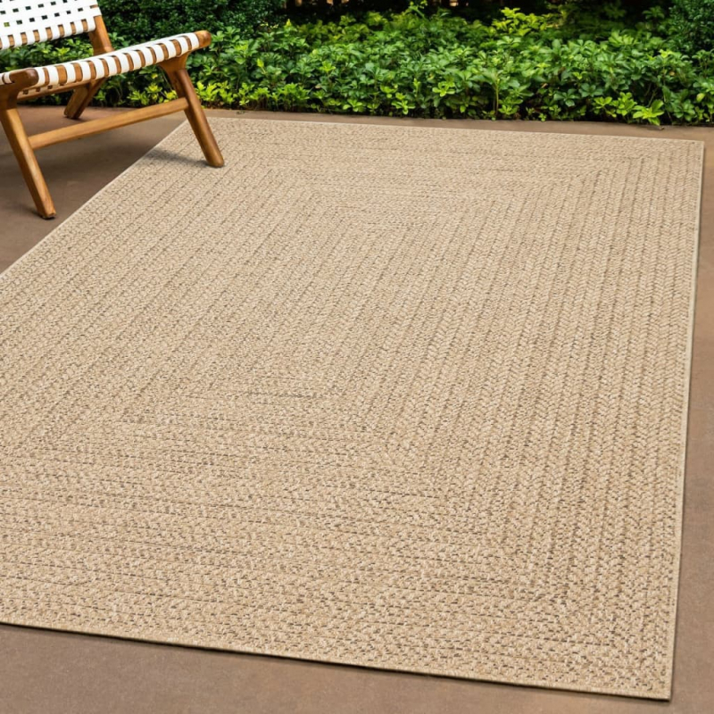 Teppich ZIZUR 160x230 cm Jute-Optik Indoor und Outdoor