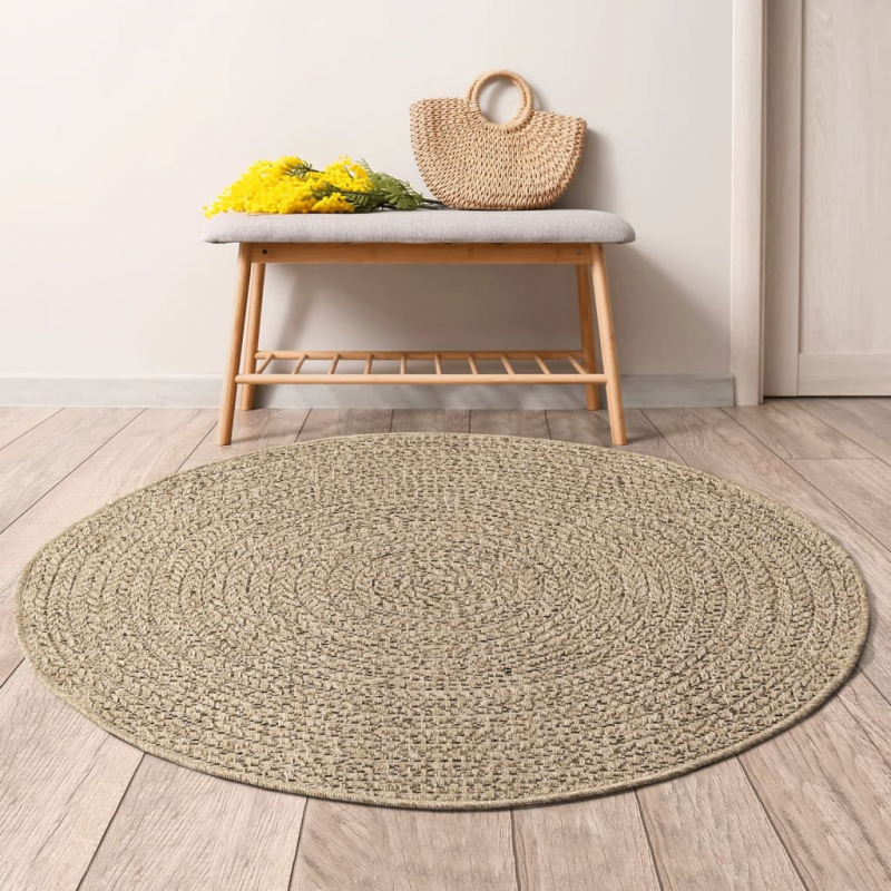 Teppich ZIZUR 90 cm Jute-Optik Indoor und Outdoor