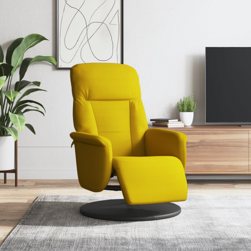 Relaxsessel mit Fußteil Gelb Samt