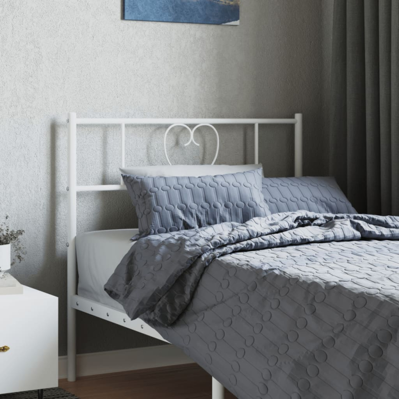 Kopfteil Metall Weiß 90 cm