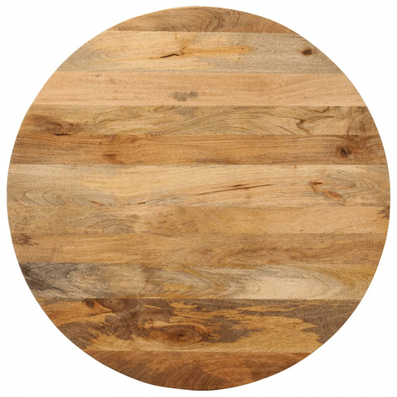 Tischplatte Ø 70x2,5 cm Rund Massivholz Mango