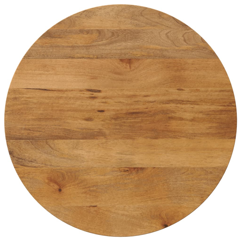 Tischplatte Ø 80x3,8 cm Rund Massivholz Mango