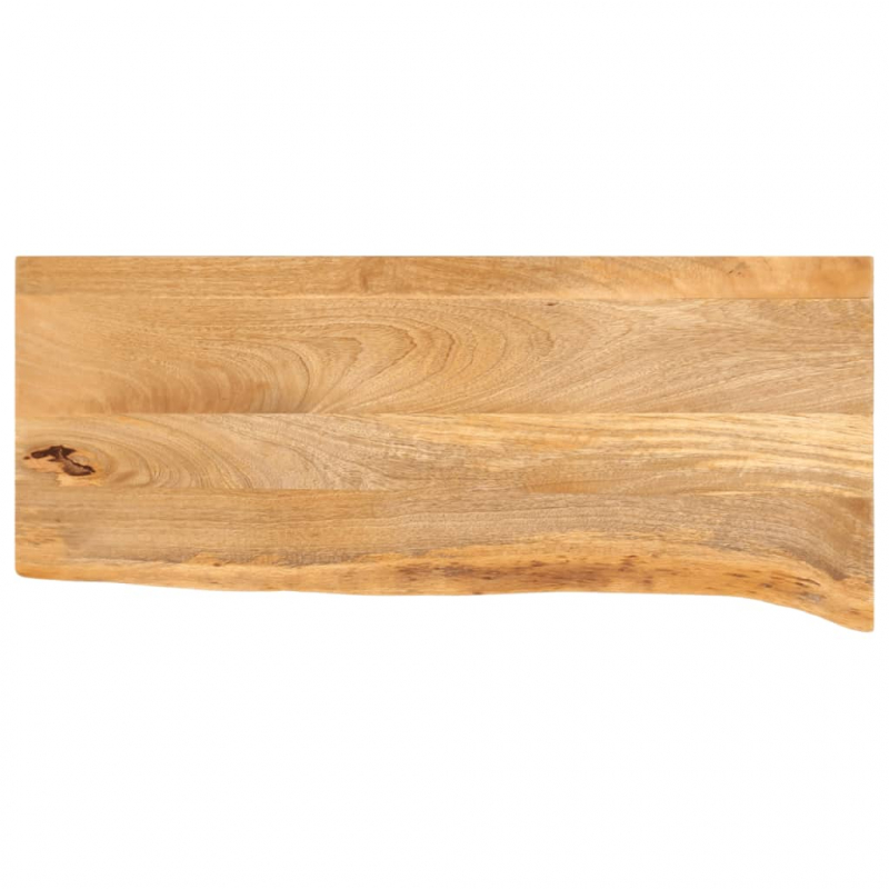 Tischplatte mit Baumkante 70x30x2,5 cm Massivholz Mango