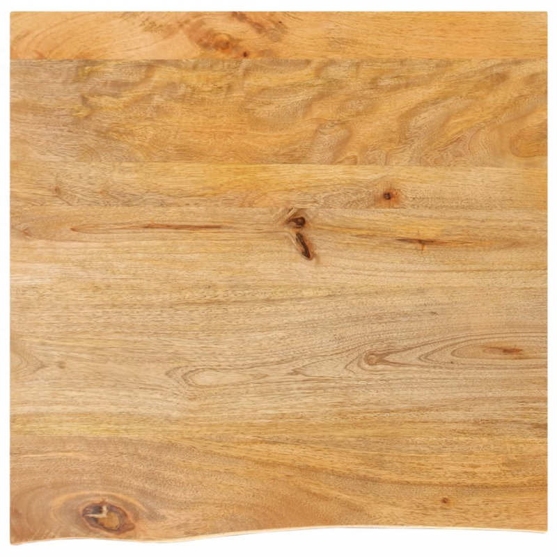 Tischplatte mit Baumkante 80x80x2,5 cm Massivholz Mango