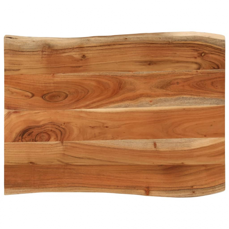 Tischplatte 90x60x3,8 cm Rechteckig Massivholz Akazie Baumkante