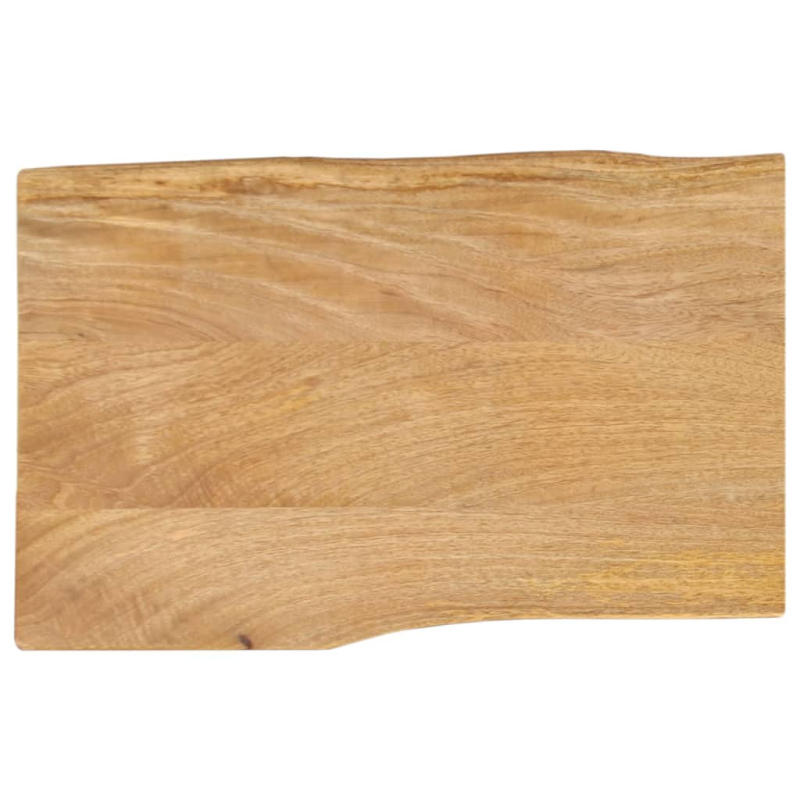 Tischplatte mit Baumkante 60x40x2,5 cm Massivholz Mango