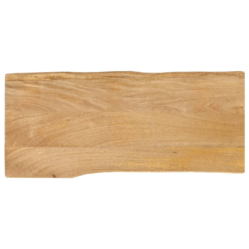 Tischplatte mit Baumkante 90x40x2,5 cm Massivholz Mango