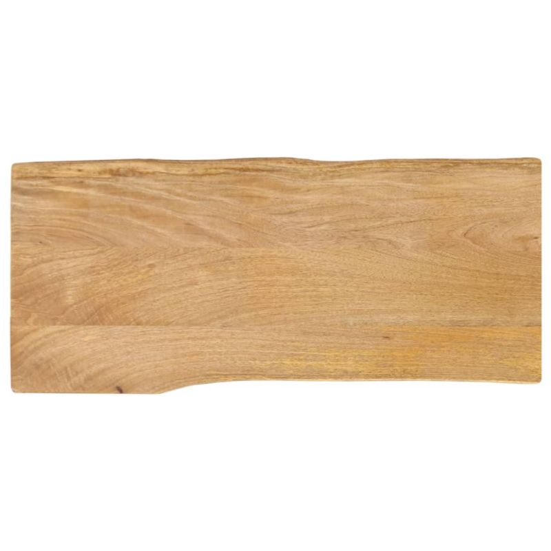 Tischplatte mit Baumkante 100x40x2,5 cm Massivholz Mango