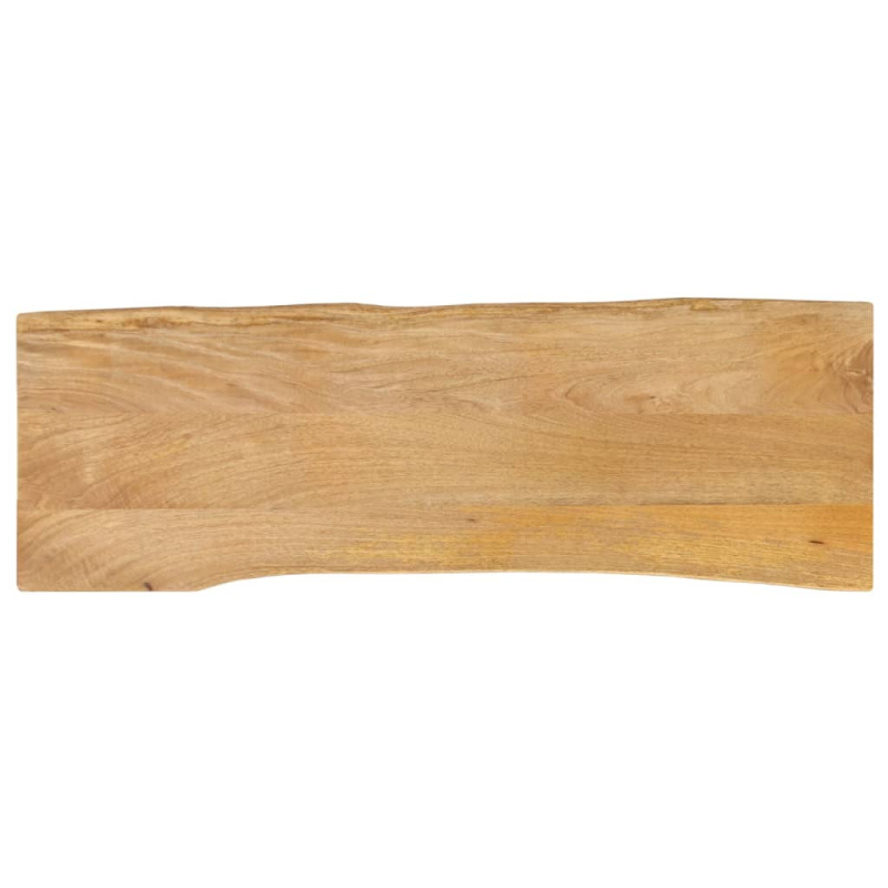 Tischplatte mit Baumkante 110x40x2,5 cm Massivholz Mango