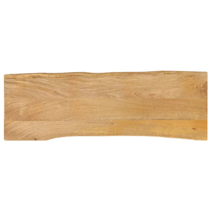 Tischplatte mit Baumkante 120x40x2,5 cm Massivholz Mango