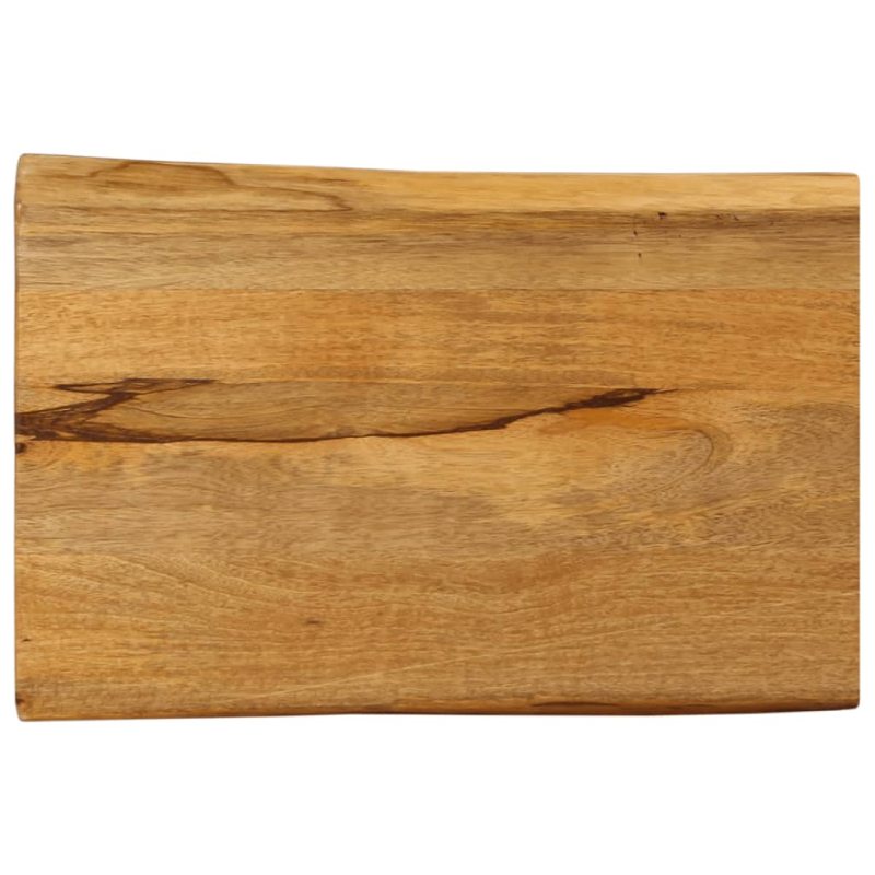 Tischplatte mit Baumkante 60x40x2,5 cm Massivholz Mango