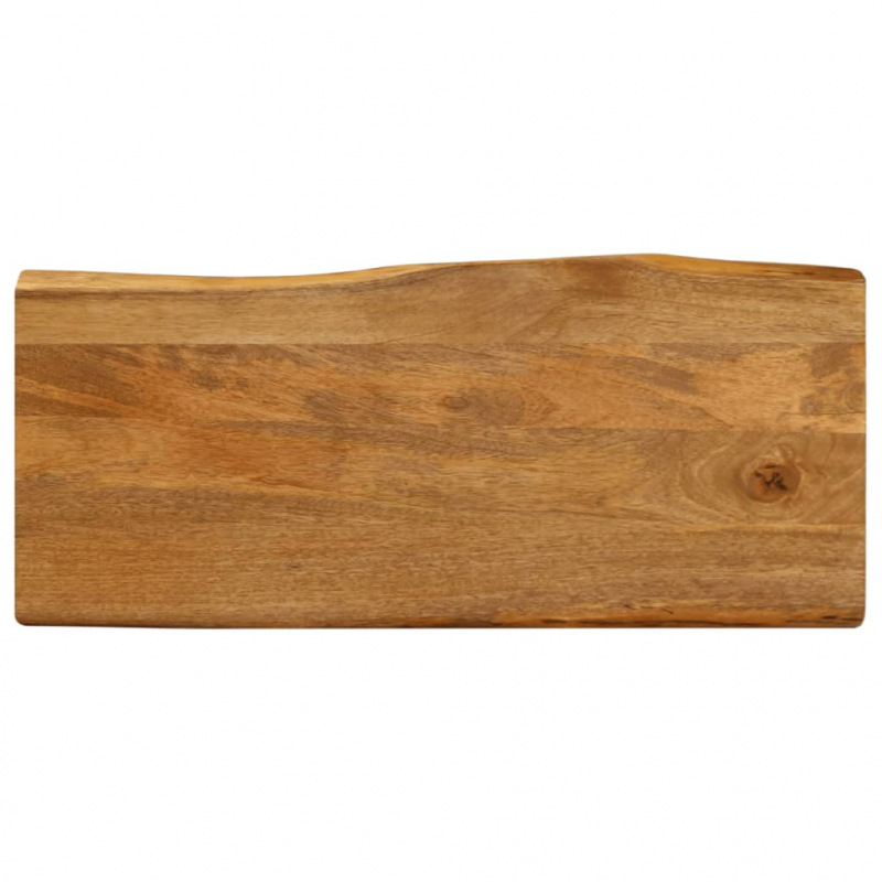 Tischplatte mit Baumkante 80x40x2,5 cm Massivholz Mango