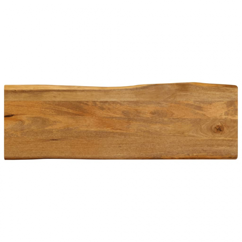 Tischplatte mit Baumkante 140x40x2,5 cm Massivholz Mango