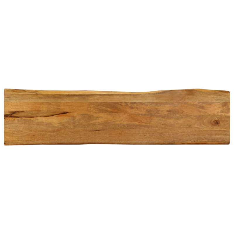 Tischplatte mit Baumkante 160x40x2,5 cm Massivholz Mango