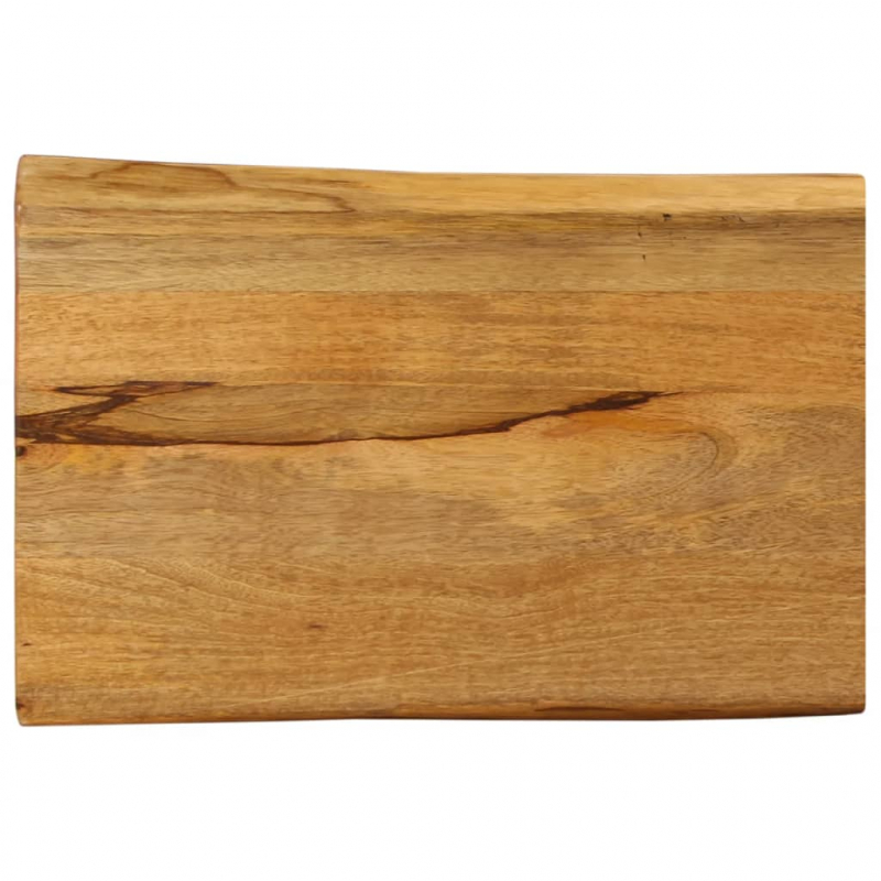 Tischplatte mit Baumkante 70x40x3,8 cm Massivholz Mango