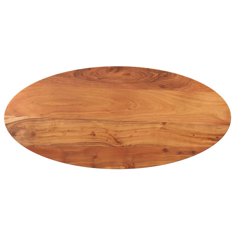 Tischplatte 120x50x2,5 cm Oval Massivholz Akazie