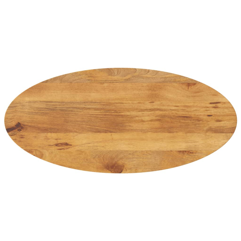 Tischplatte 120x50x3,8 cm Oval Massivholz Mango