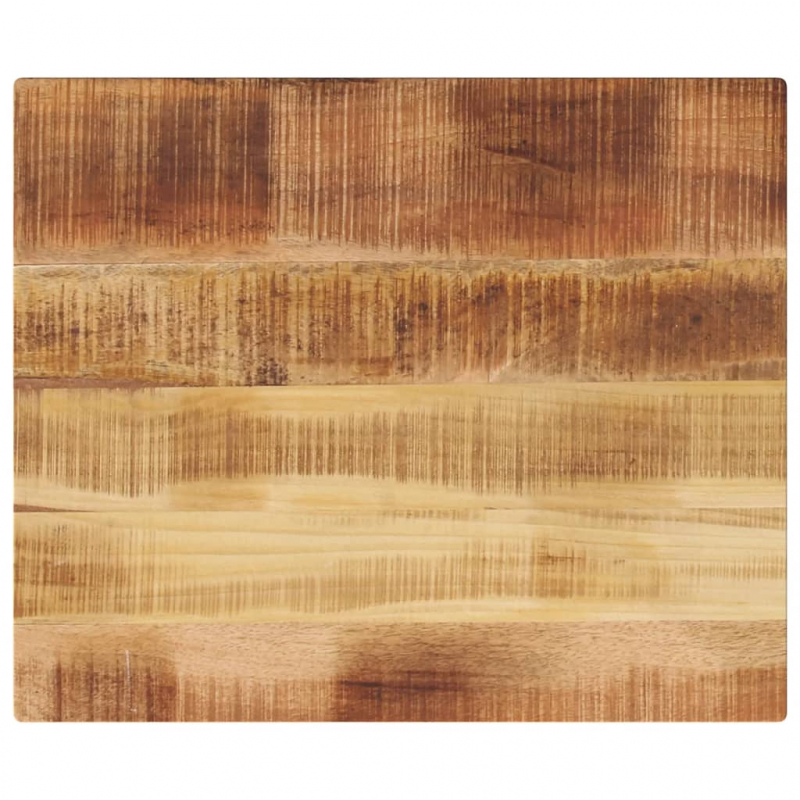 Tischplatte 60x50x2,5 cm Rechteckig Raues Massivholz Mango