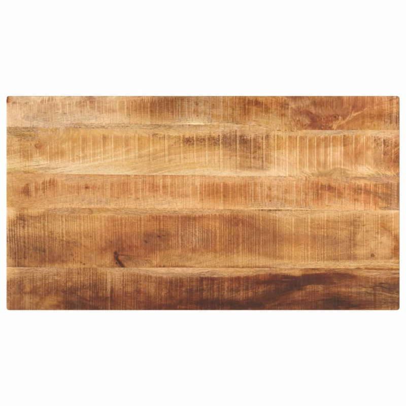 Tischplatte 110x50x2,5 cm Rechteckig Raues Massivholz Mango