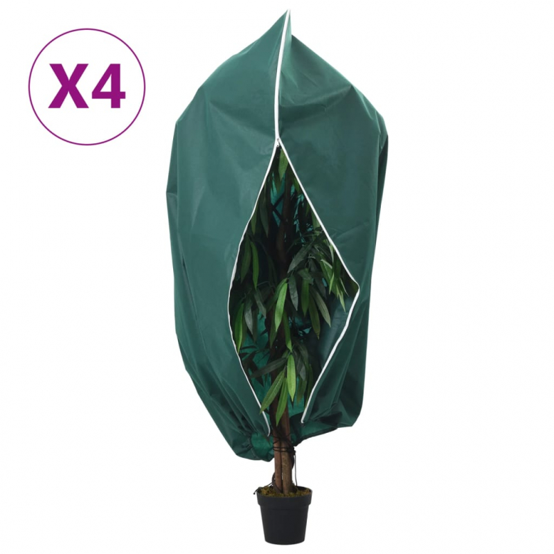 Wintervlies mit Reißverschluss 4 Stk. 70 g/m² 3,14x2,5 m