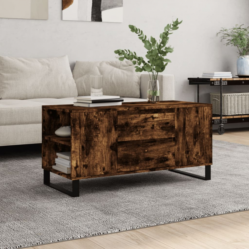 Couchtisch Räuchereiche 102x44,5x50 cm Holzwerkstoff