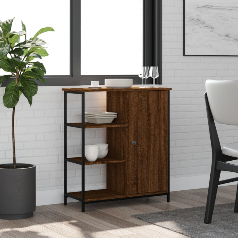 Sideboard Braun Eichen-Optik 70x30x80 cm Holzwerkstoff
