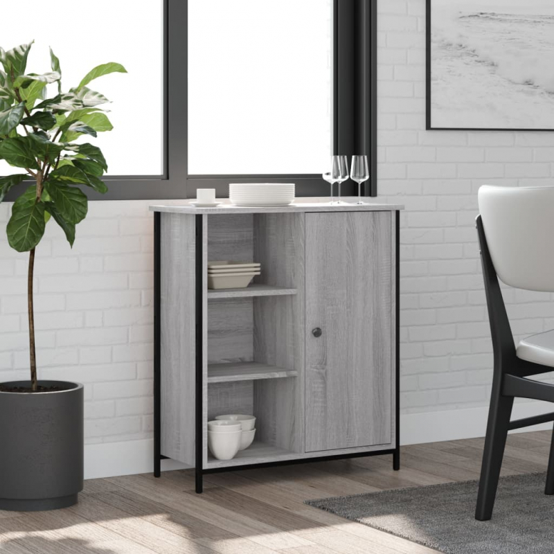 Sideboard Grau Sonoma 70x30x80 cm Holzwerkstoff