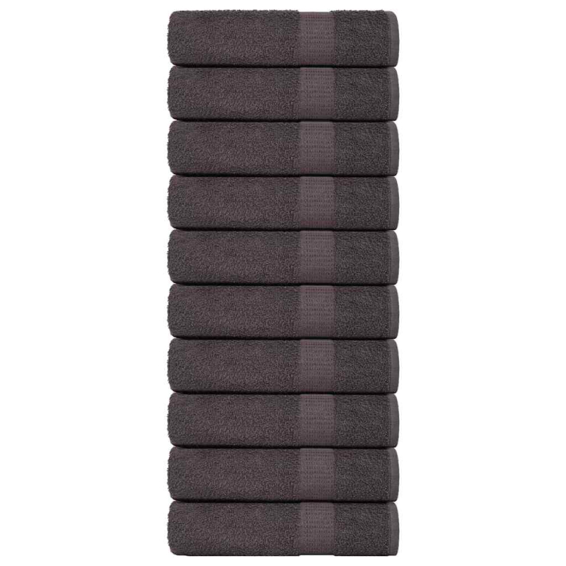 Handtücher 10 Stk. Anthrazit 50x100 cm 360 g/m² 100% Baumwolle