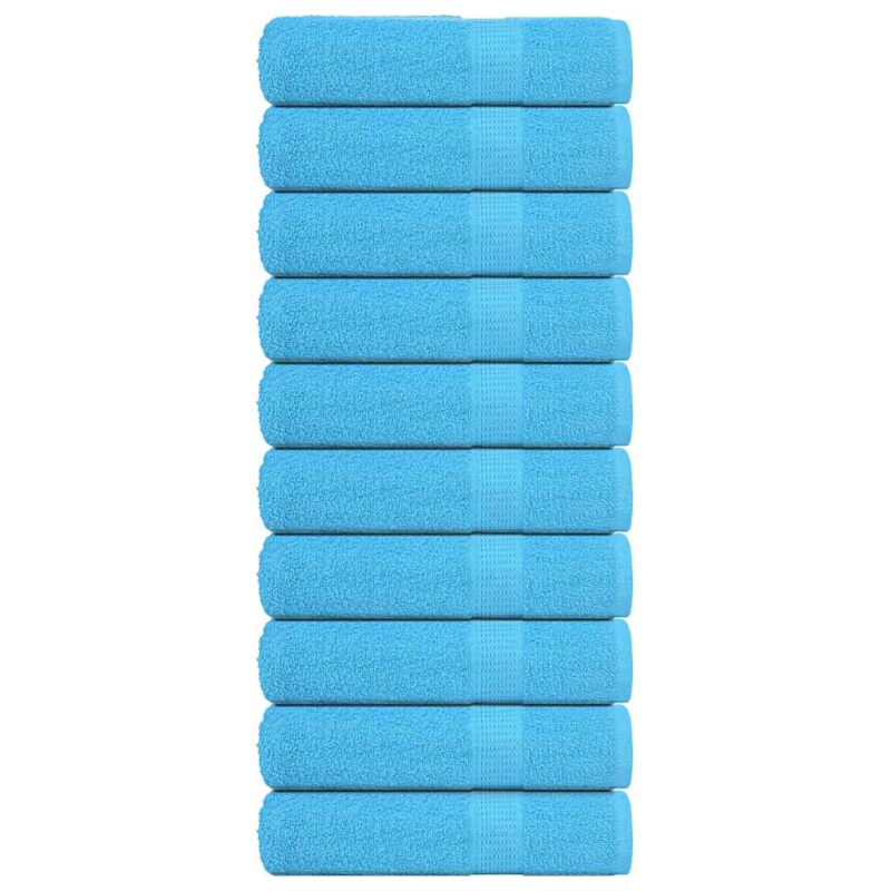 Handtücher 10 Stk. Türkis 50x100 cm 360 g/m² 100% Baumwolle