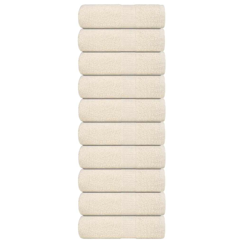 Gästetücher 10 Stk. Creme 30x50 cm 360 g/m² 100% Baumwolle