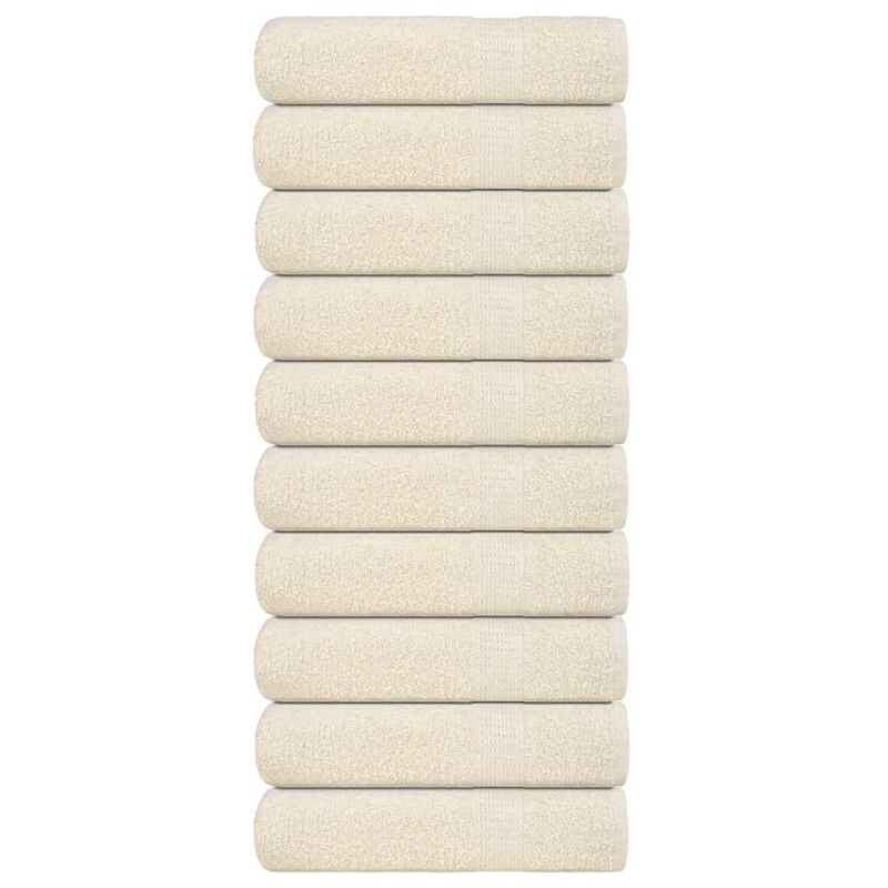 Handtücher 10 Stk. Creme 50x100 cm 360 g/m² 100% Baumwolle