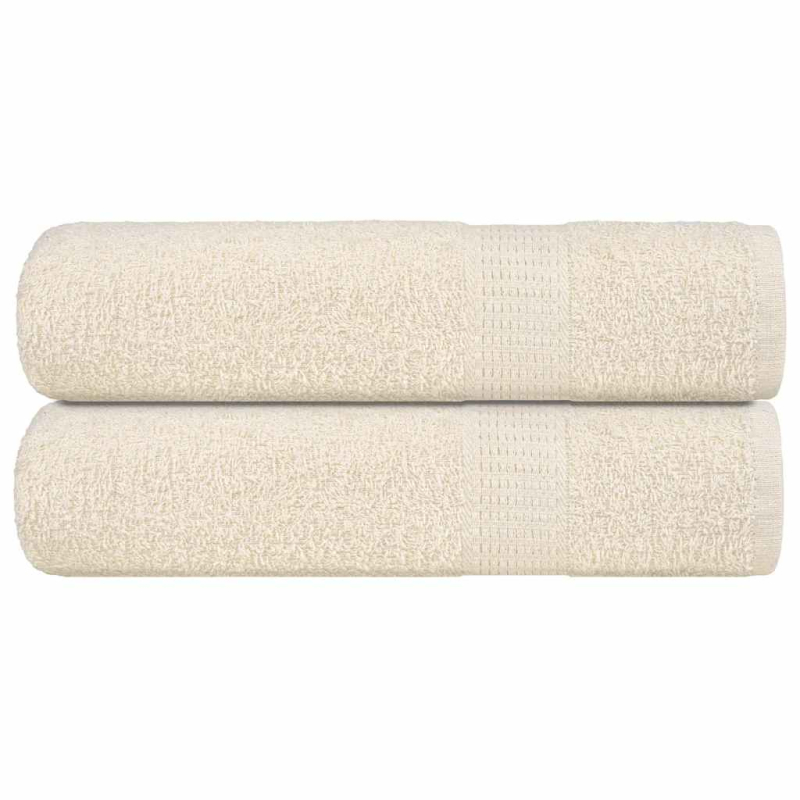 Badetücher 2 Stk. Creme 100x150 cm 360 g/m² 100% Baumwolle