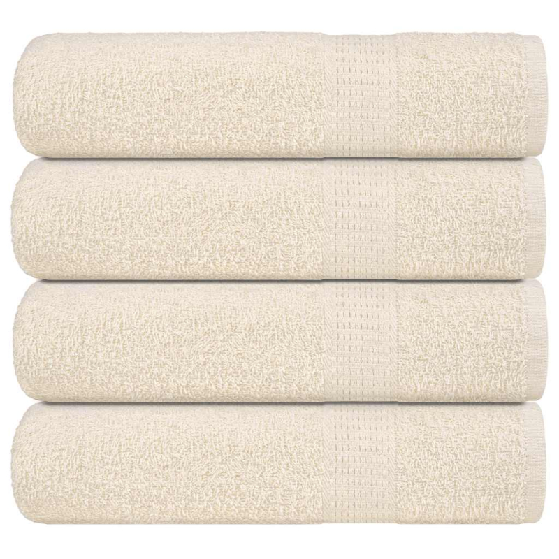 Badetücher 4 Stk. Creme 100x150 cm 360 g/m² 100% Baumwolle