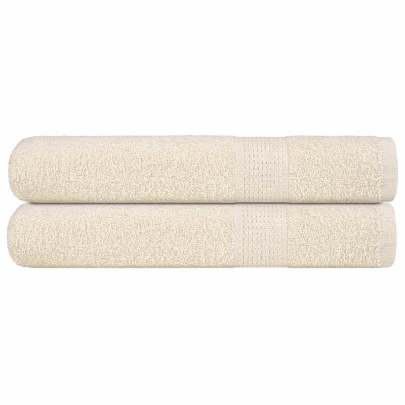 Saunatücher 2 Stk. Creme 80x200 cm 360 g/m² 100% Baumwolle