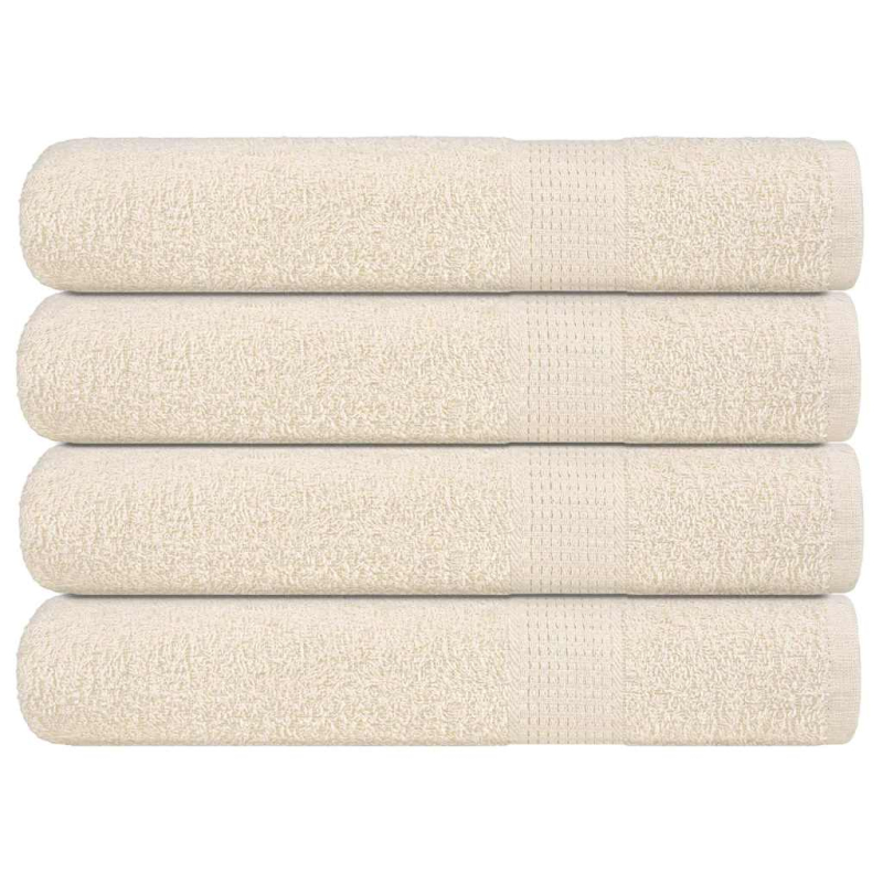 Saunatücher 4 Stk. Creme 80x200 cm 360 g/m² 100% Baumwolle