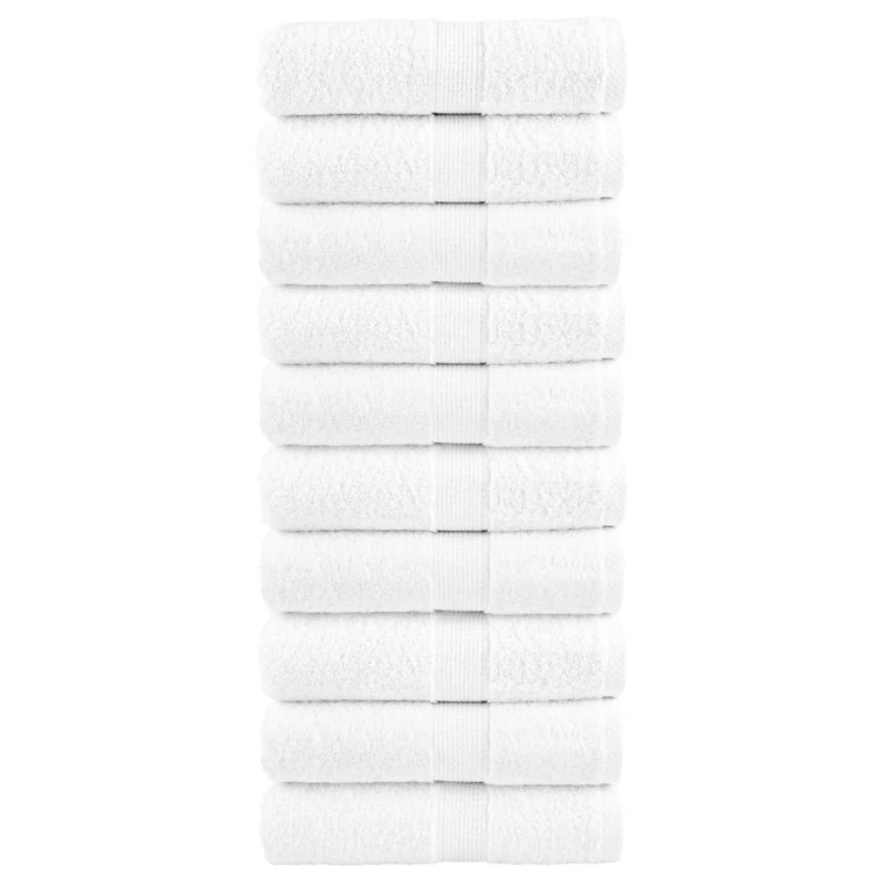 Premium-Seiftücher SOLUND 10 Stk. Weiß 30x30 cm 600 g/m²