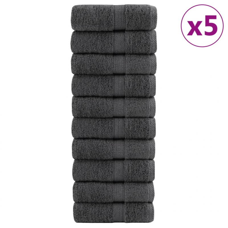 Premium-Seiftücher SOLUND 50 Stk. Anthrazit 30x30 cm 600 g/m²