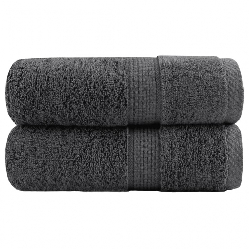 Premium-Gästetücher SOLUND 2 Stk. Anthrazit 30x50 cm 600 g/m²