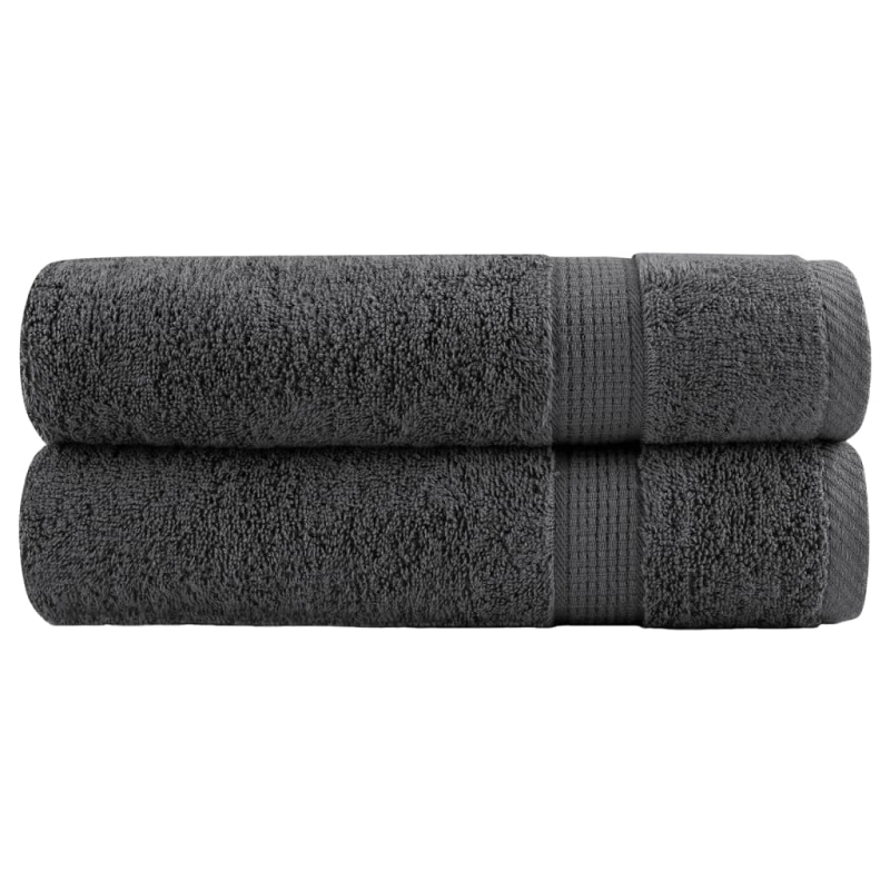 Premium-Duschtücher SOLUND 2 Stk. Anthrazit 70x140 cm 600 g/m²