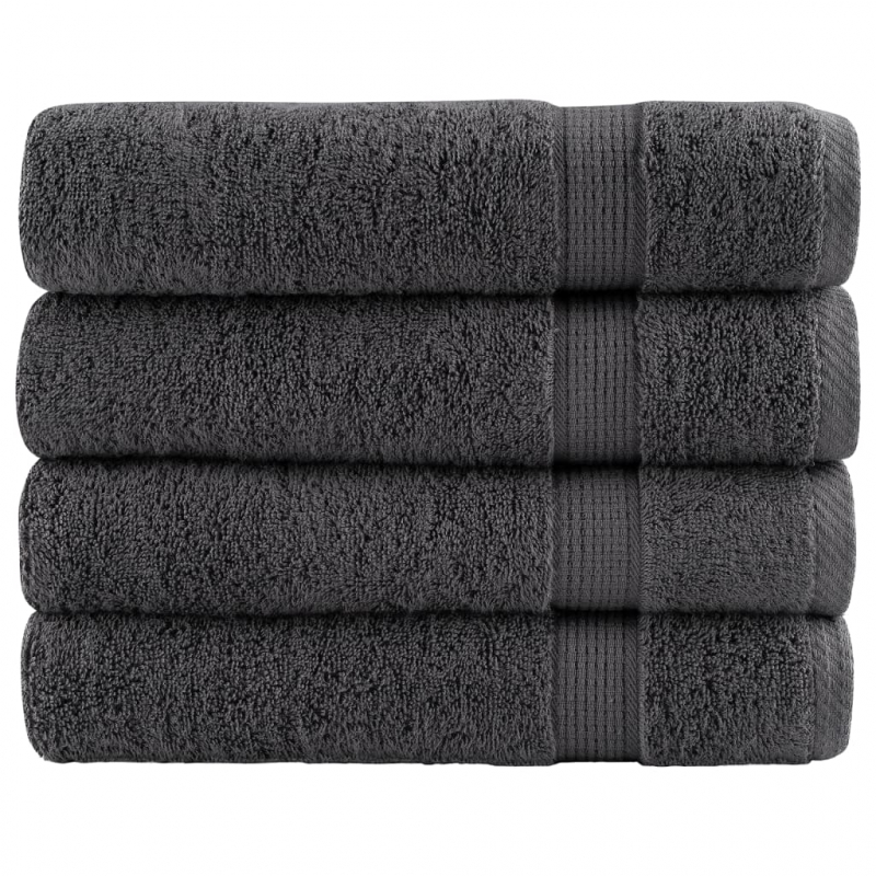 Premium-Duschtücher SOLUND 4 Stk. Anthrazit 70x140 cm 600 g/m²