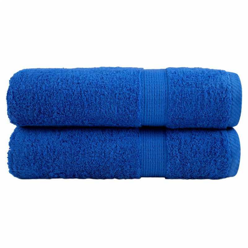 Premium-Badetücher SOLUND 2 Stk. Blau 100x150cm 600 g/m²