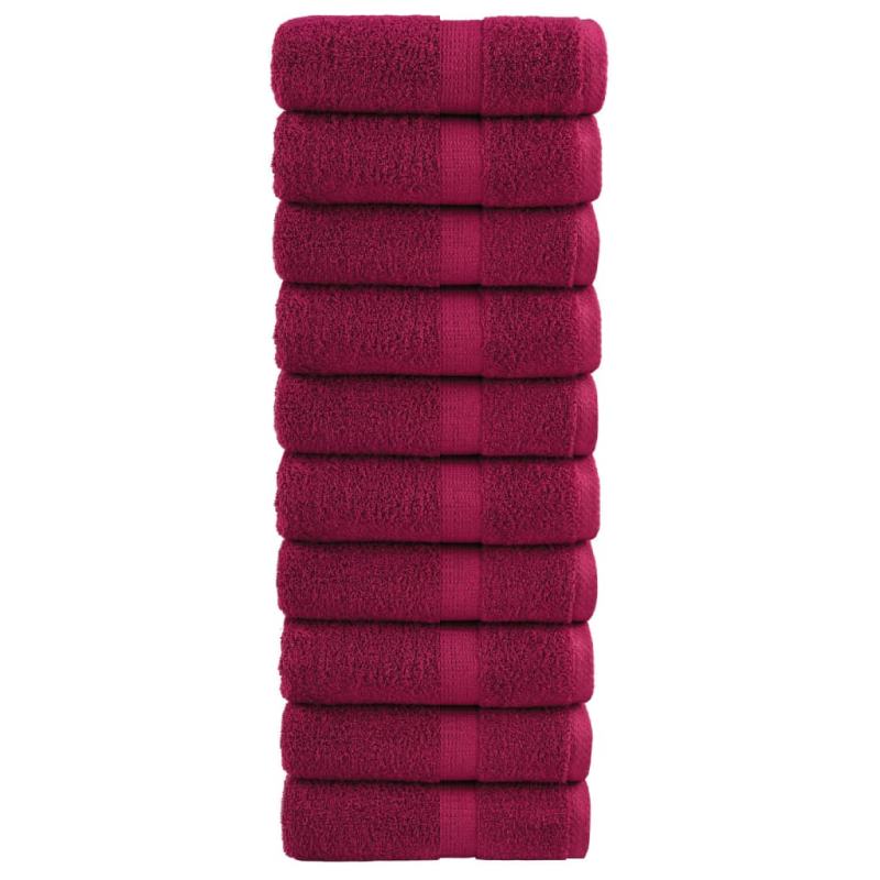 Premium-Seiftücher SOLUND 10 Stk. Bordeaux 30x30 cm 600 g/m²