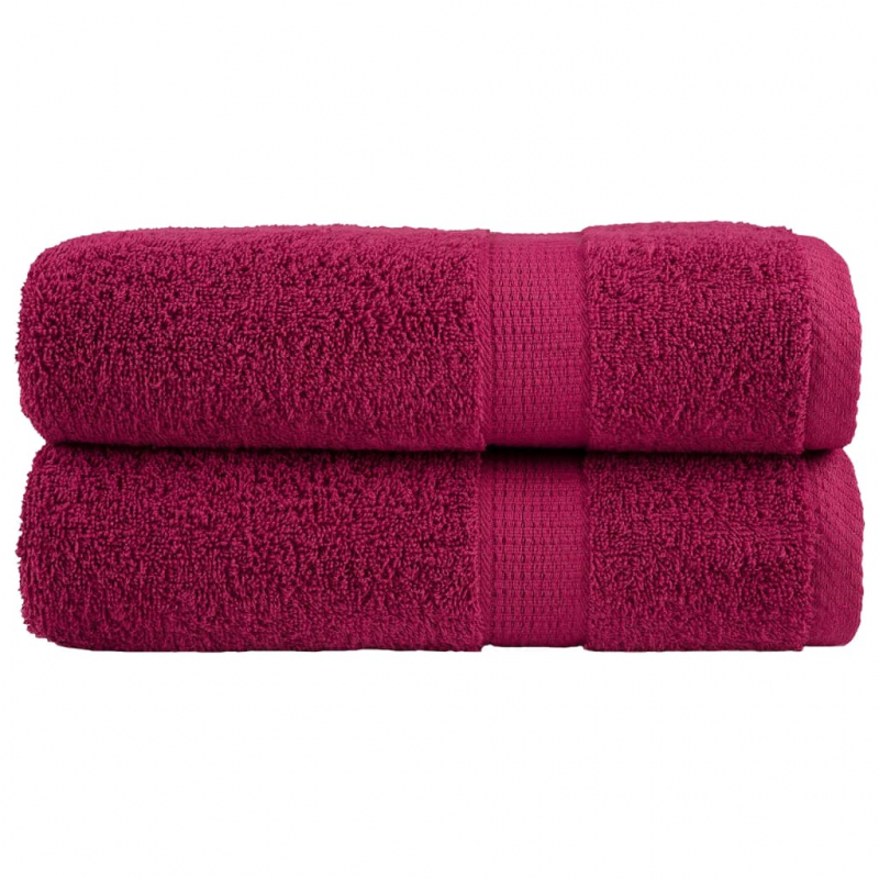 Premium-Handtücher SOLUND 2 Stk. Bordeaux 50x100 cm 600 g/m²