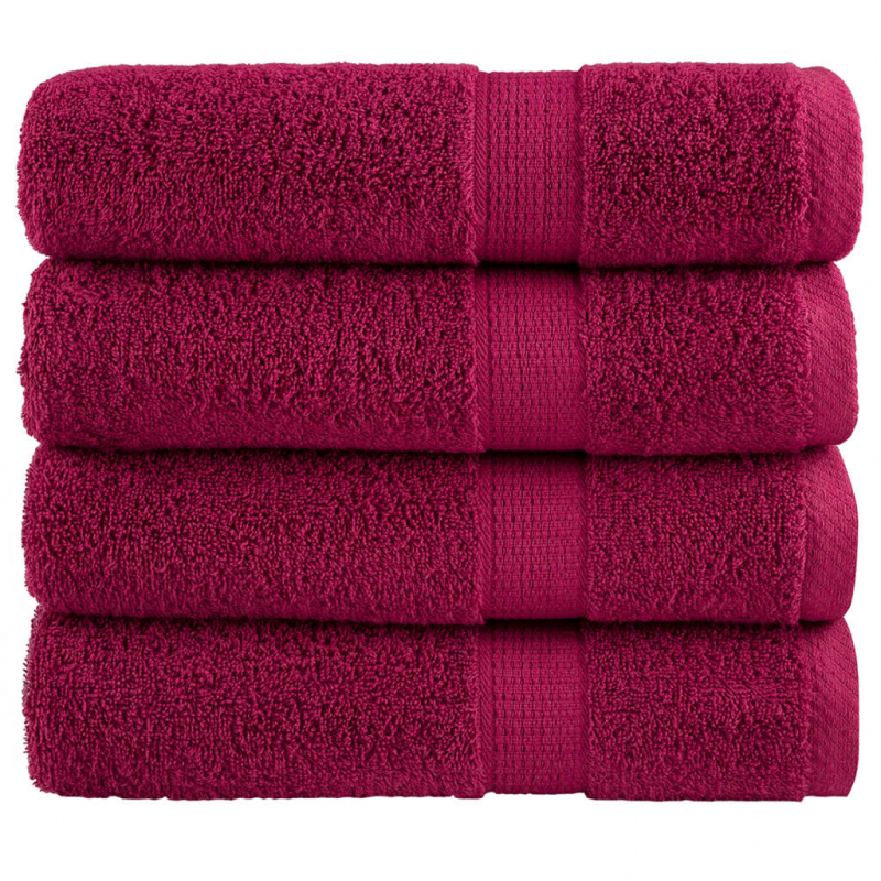 Premium-Handtücher SOLUND 4 Stk. Bordeaux 50x100 cm 600 g/m²